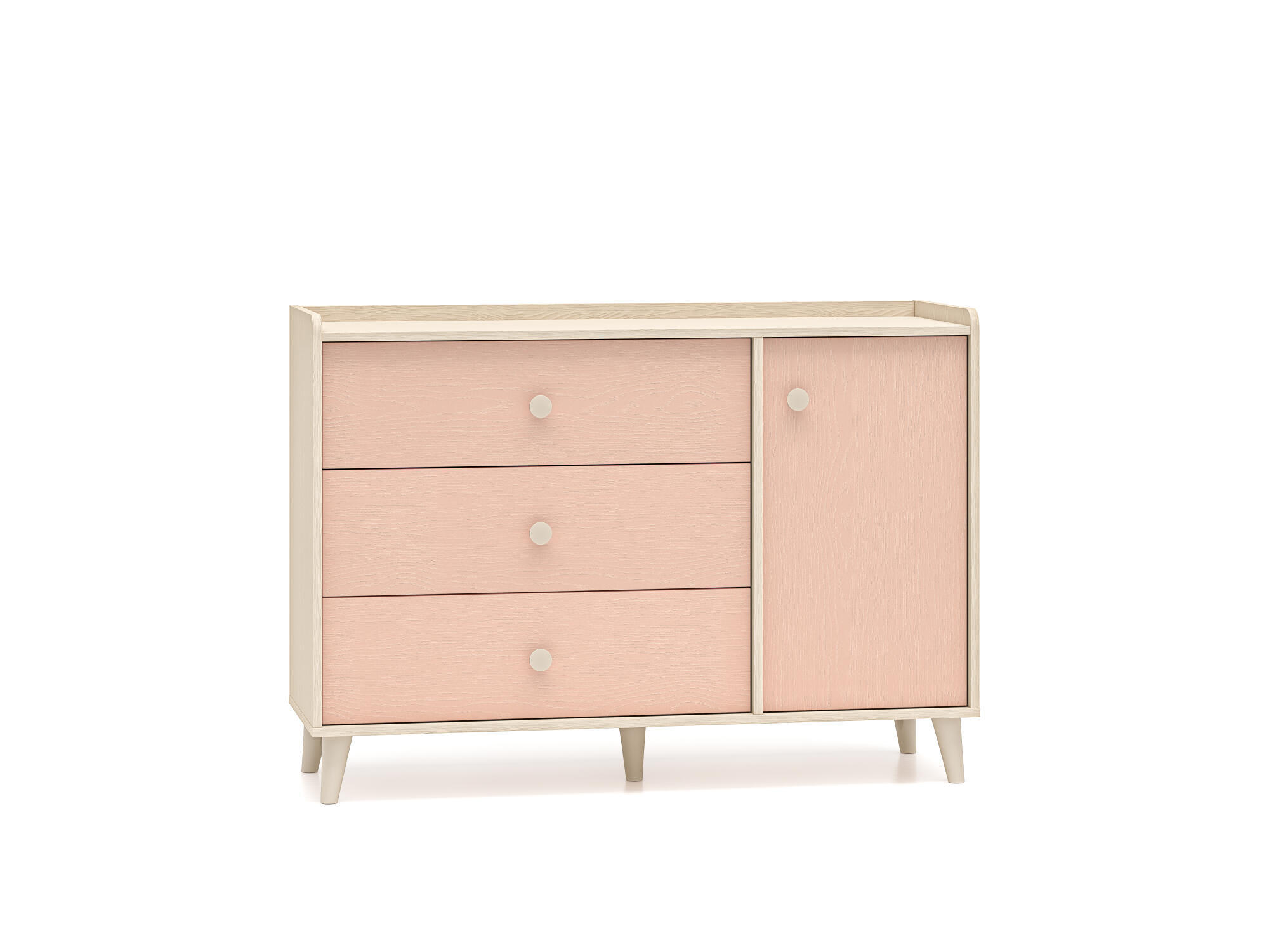 SIDEBOARD MEVEL Rosa 120x40x85 cm - Pink, Holzwerkstoff (120/85/40cm) - FURNLUX