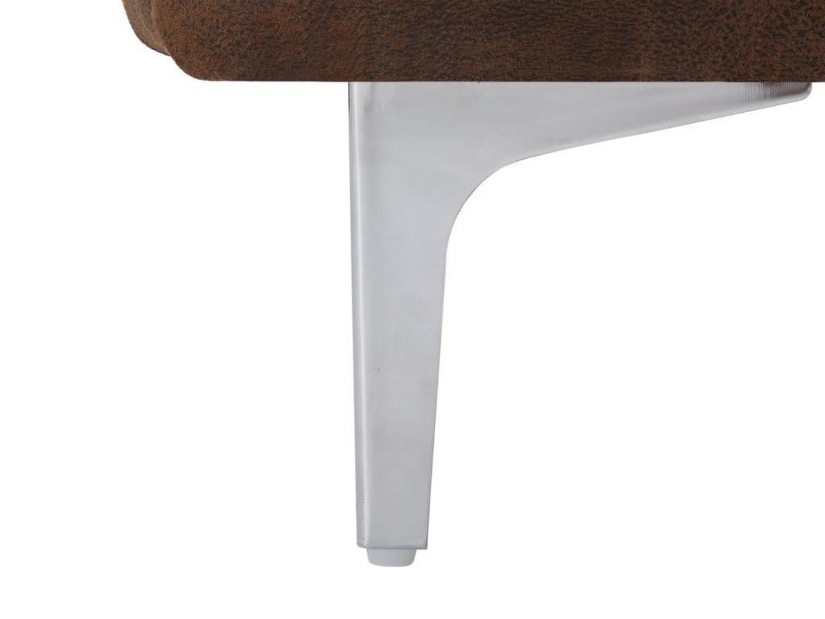 CHESTERFIELD-SOFA 2-Sitzer - Mikrofaser - Vintage-Leder-Optik - Braun - EDWINA - Braun, Textil (91/76/162cm) - Vente-Unique