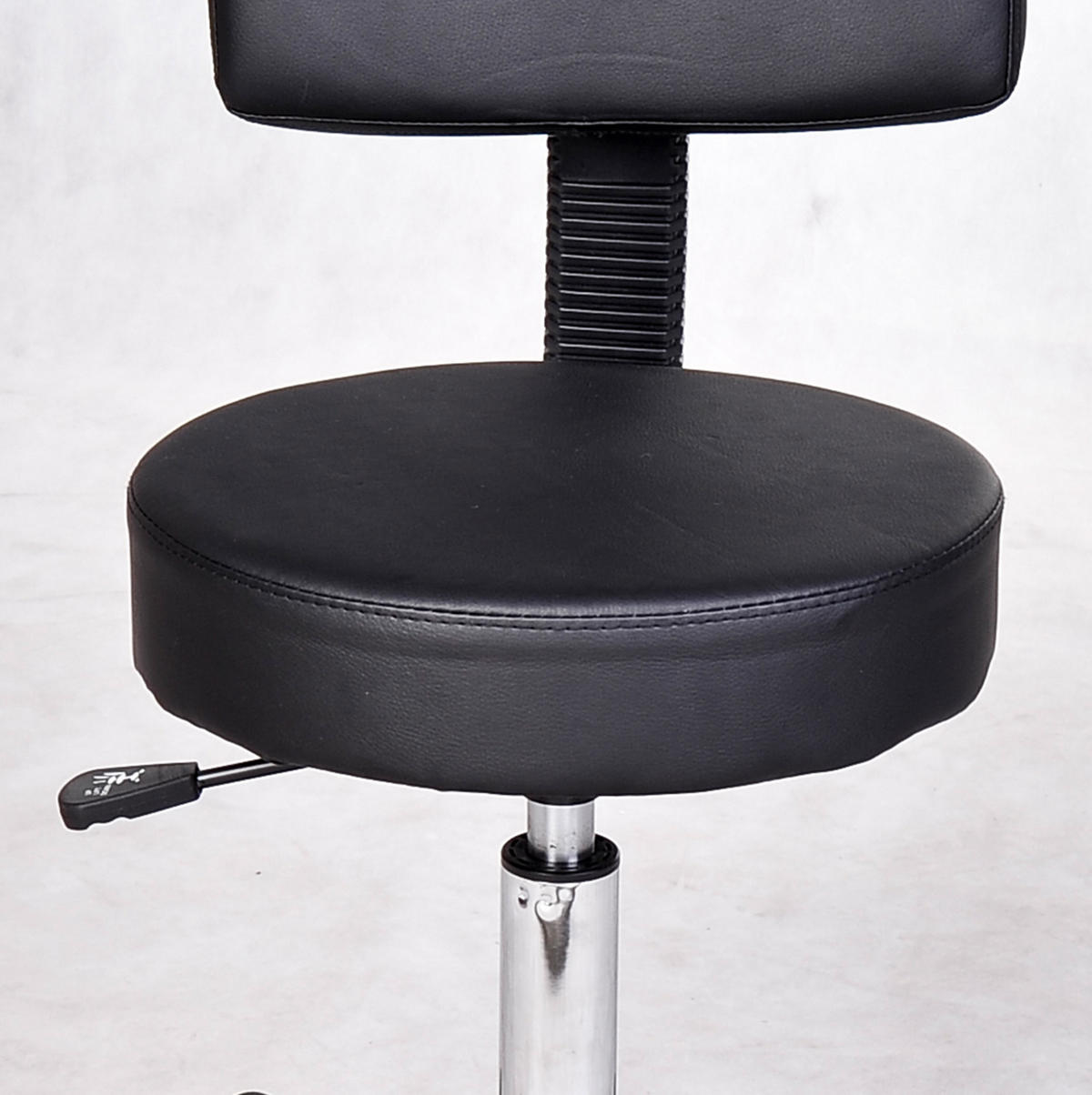 BÜROSTUHL höhenverstellbar 43-55 cm Schwarz mit Rollen - Schwarz, Metall (35/84/35cm) - Meubliv