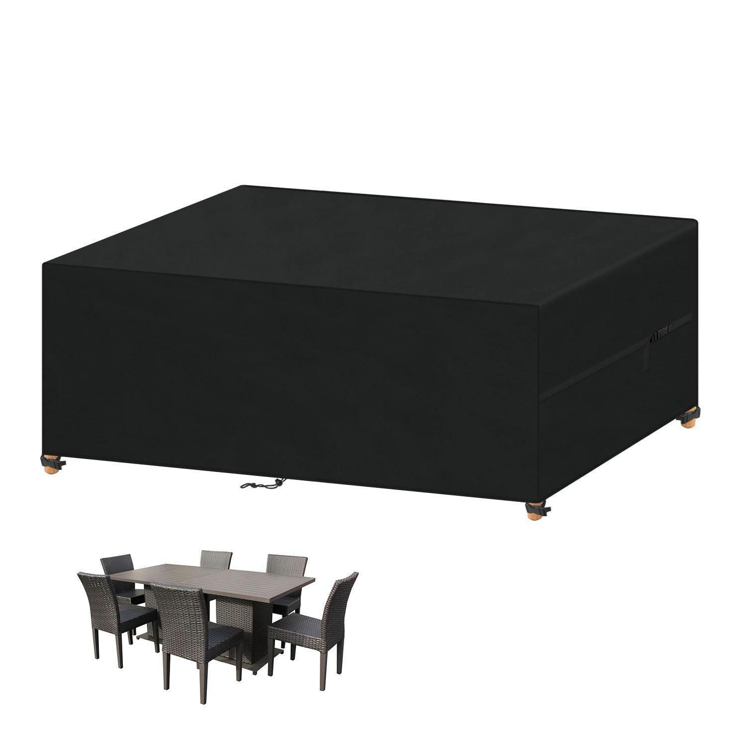 ABDECKHAUBE Gartenmöbel 220 x 110 x 75 cm Wasserdicht 420D Oxford - Schwarz, Textil (1/1/1cm)