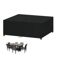 ABDECKHAUBE Gartenmöbel 220 x 110 x 75 cm Wasserdicht 420D Oxford - Schwarz, Textil (1/1/1cm)