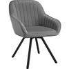 ARMLEHNSTUHL drehbarer Snug 58 x 58 x 82 cm grau - Grau, Textil (58/82/58cm) - tectake