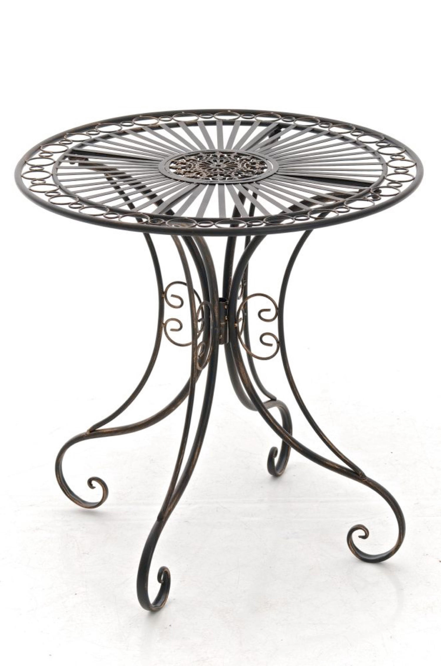 GARTENTISCH Hera bronze - Dunkelbraun, Metall (72.5/70/70cm) - TPFGarden