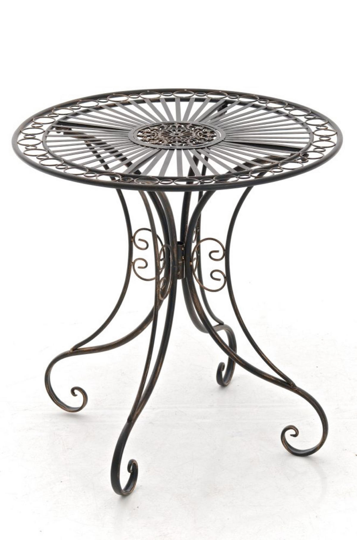 GARTENTISCH Hera bronze - Dunkelbraun, Metall (72.5/70/70cm) - TPFGarden