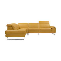 ECKSOFA Genius Echtleder Senfgelb - Gelb, Leder/Metall (230/264cm)