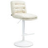 BARHOCKER Stoff creme - Creme/Weiß, Textil/Metall (42/94/56cm) - CLP