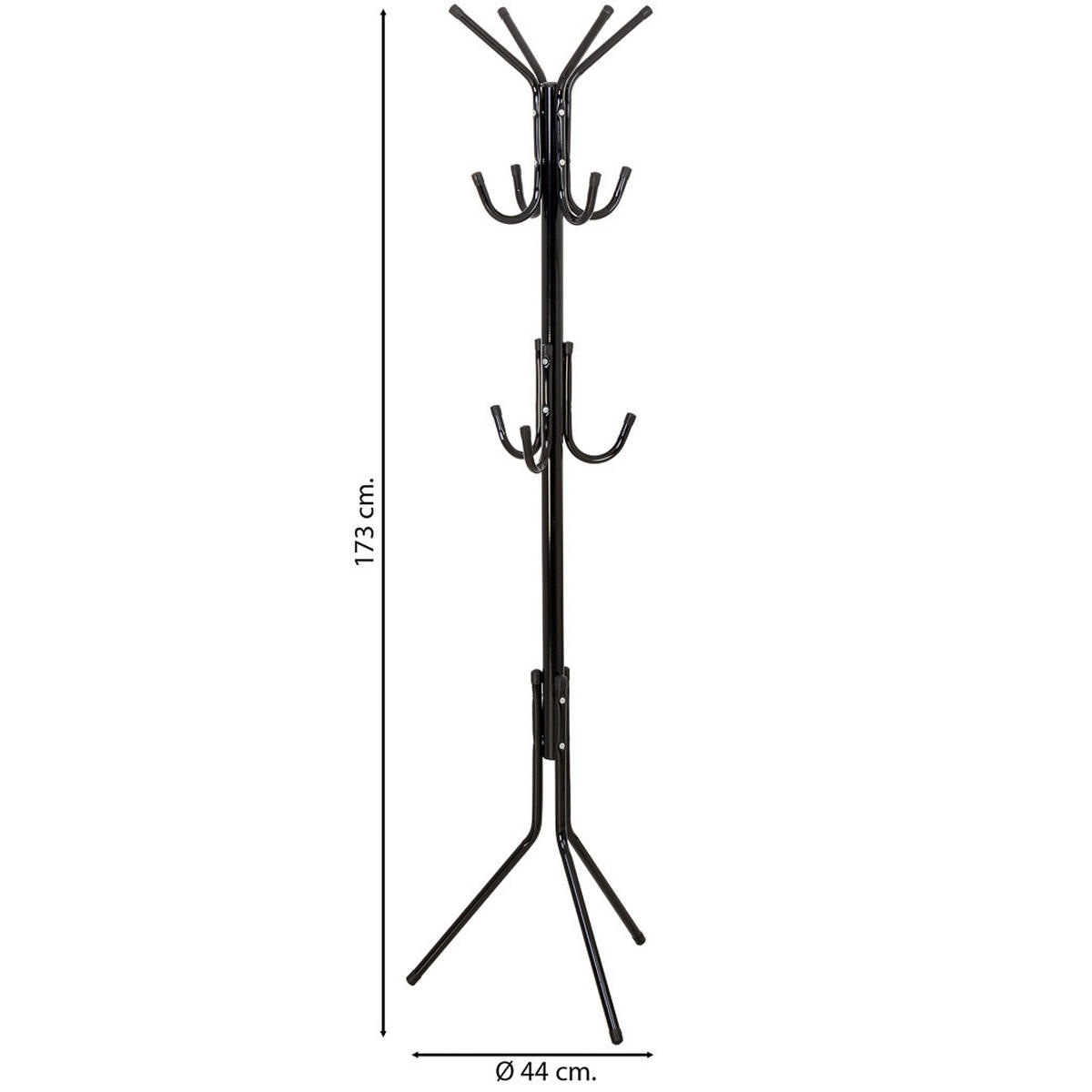 GARDEROBE aus metall - Schwarz, Metall (44/173/44cm) - Wanderlust