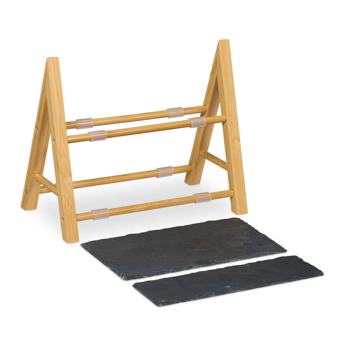 ETAGERE - Multicolor, Holz/Stein (27.5/27cm) - Relaxdays