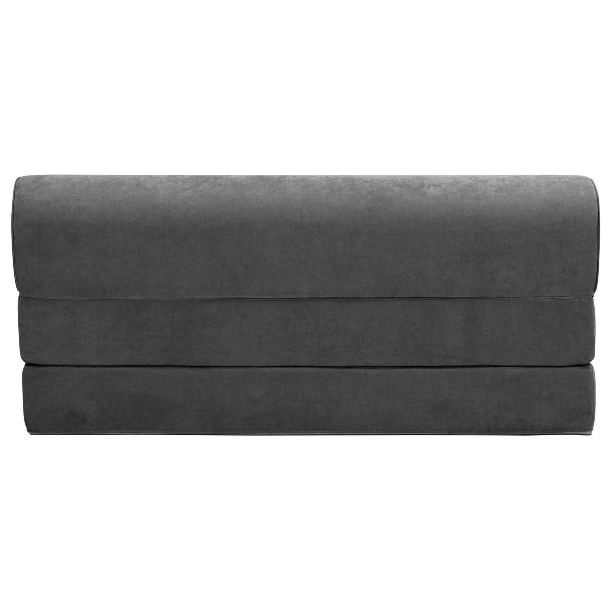 FALTSOFA Katusha Flachgewebe anthrazit - Anthrazit, Kunststoff (80/71/160cm) - 58aufmkessel