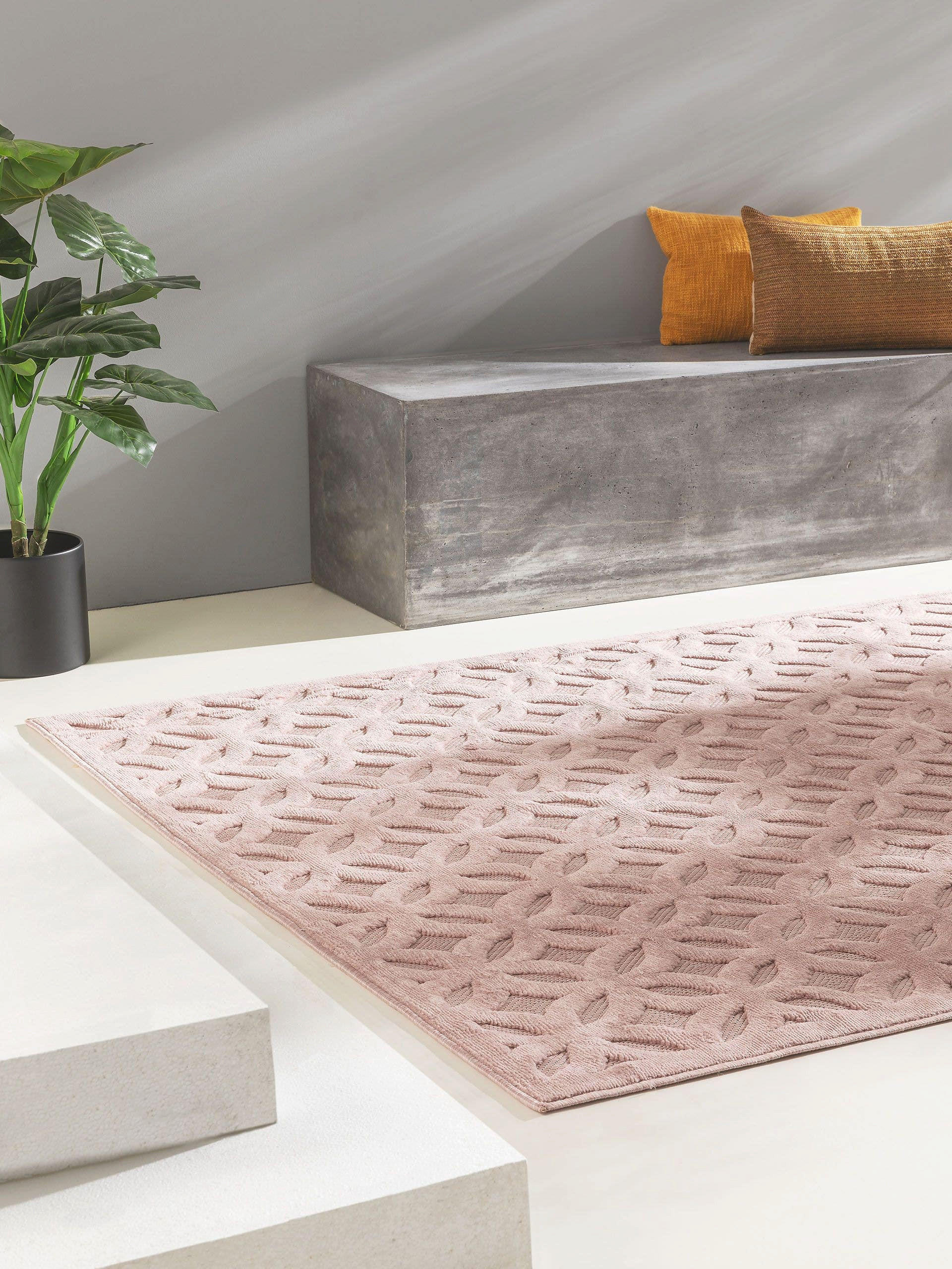 OUTDOORTEPPICH Bonte Rosa 240x340 cm - Rosa, Textil (240/340cm) - benuta Nest