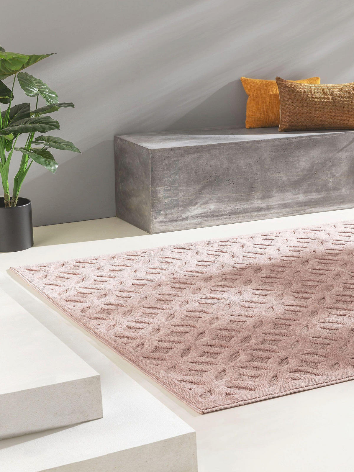 OUTDOORTEPPICH Bonte Rosa 240x340 cm - Rosa, Textil (240/340cm) - benuta Nest