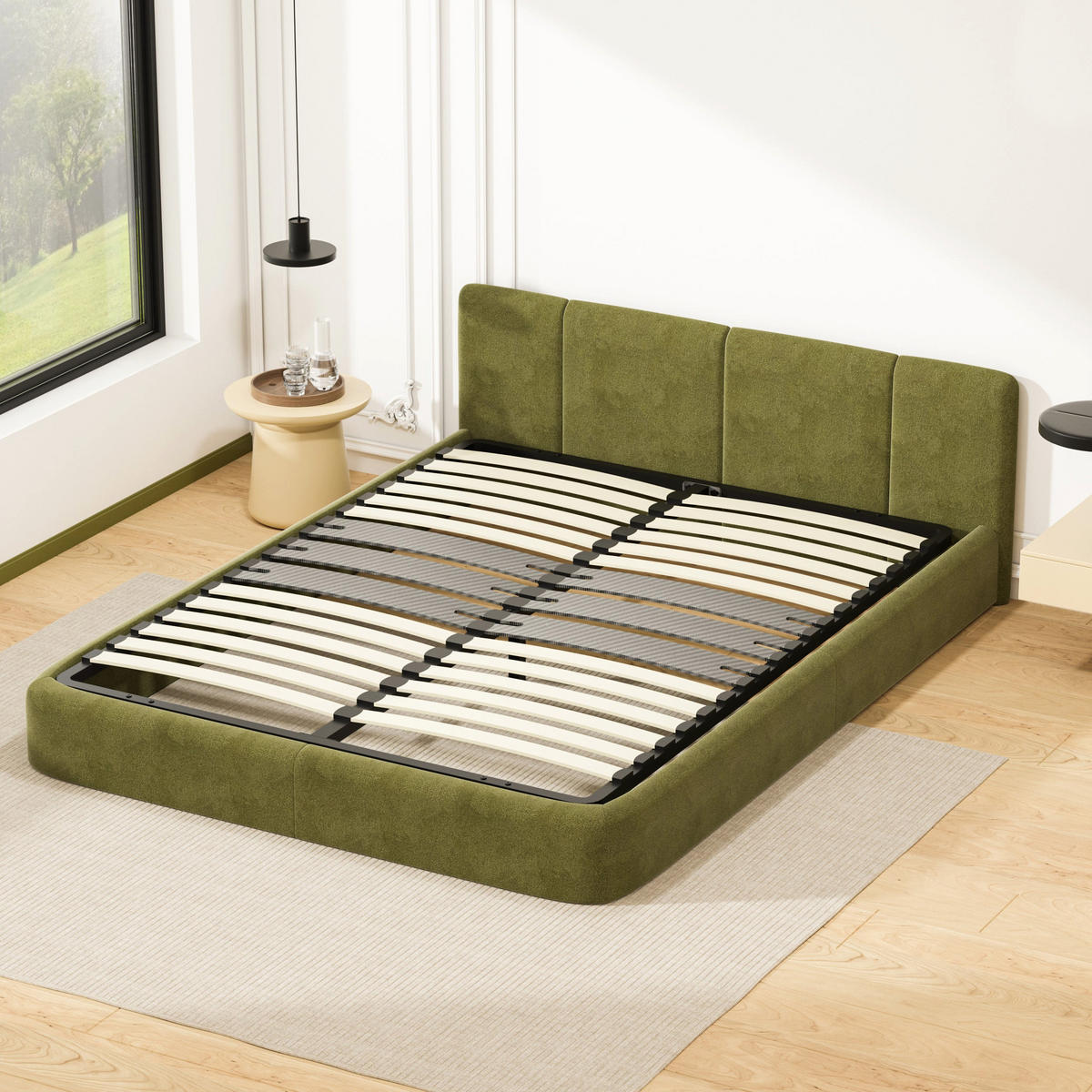 LATTENROST naturbelassen, 140/190 cm, 2 × 15 Latten aus Pappelholz - Multicolor, Metall (140/190cm) - DEWINNER