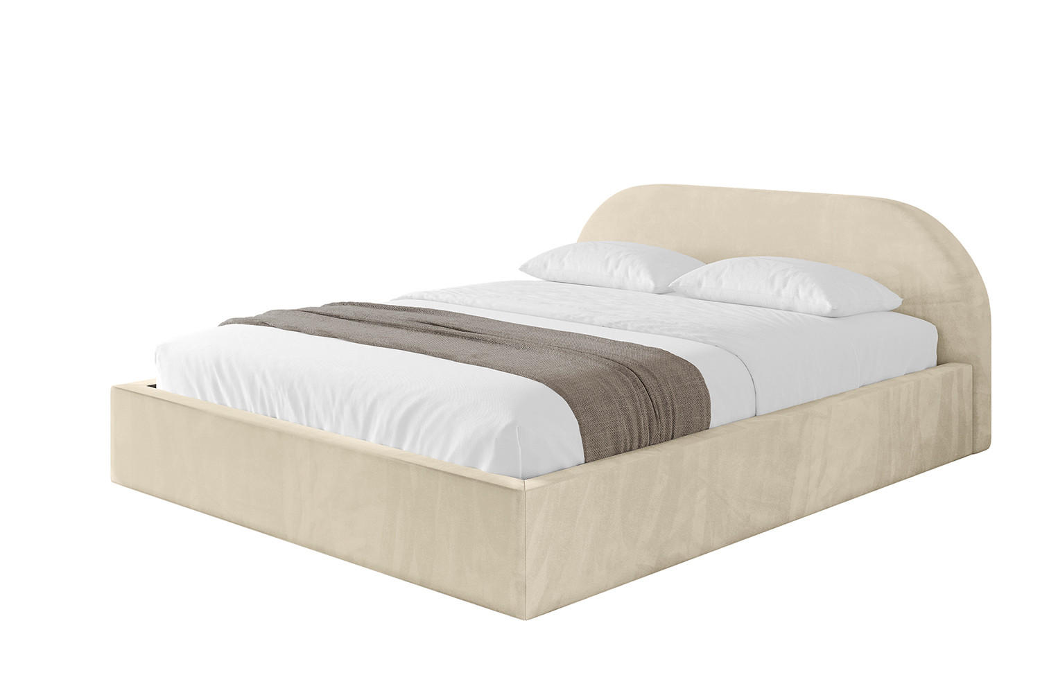 POLSTERBETT mit Bettkasten und Lattenrost, Bett mit Matratze H3/H4 - TIVON-V1 180x200 Beige - Ecru, Holzwerkstoff/Textil (180/200cm) - ALTDECOR
