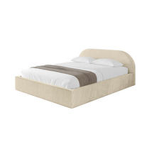 POLSTERBETT mit Bettkasten und Lattenrost, Bett mit Matratze H3/H4 - TIVON-V1 180x200 Beige - Ecru, Holzwerkstoff/Textil (180/200cm) - ALTDECOR