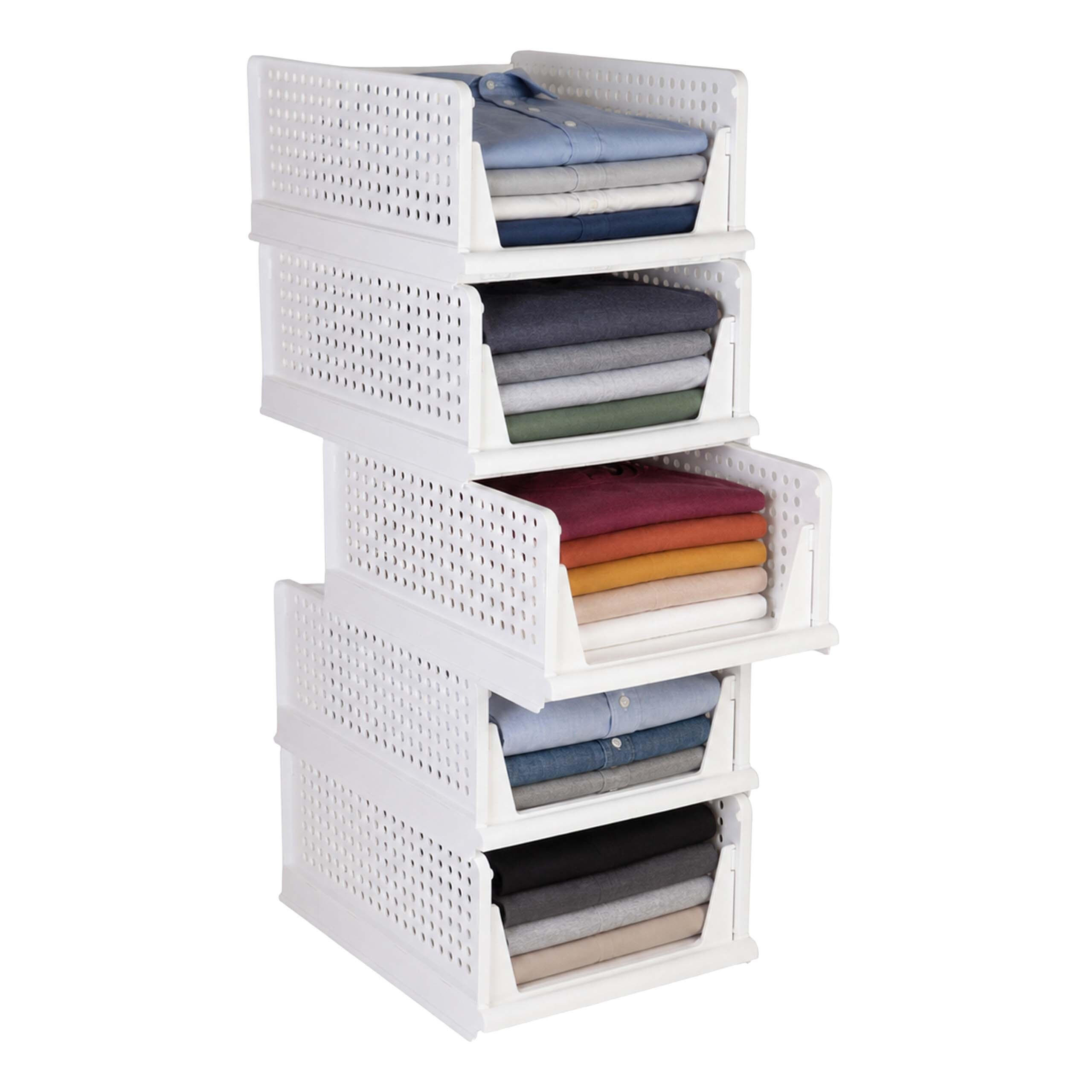 Relaxdays ÚLOŽNÝ-BOX Bílá 5dílný-set plast