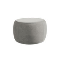 POUF Samt Stoff Grau - Schwarz/Grau, Kunststoff/Textil (76/44/67cm) - Makamii