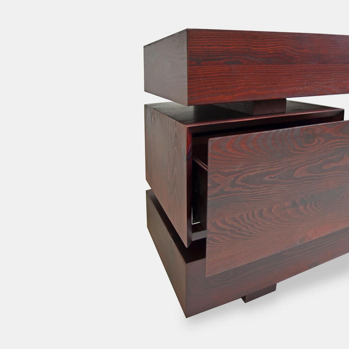 TV-SCHRANK im industriellen Stil mit Schubladen für das Wohnzimmer - Eichefarben, Holz (170/70/45cm) - Rawood Furniture