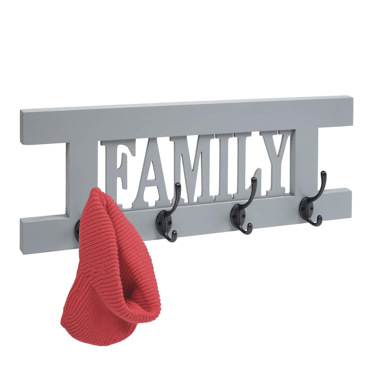 WANDGARDEROBE FAMILY SHABBY-LOOK Grau, Blau - Blau/Grau, Holz (60/21/2cm) - MCW