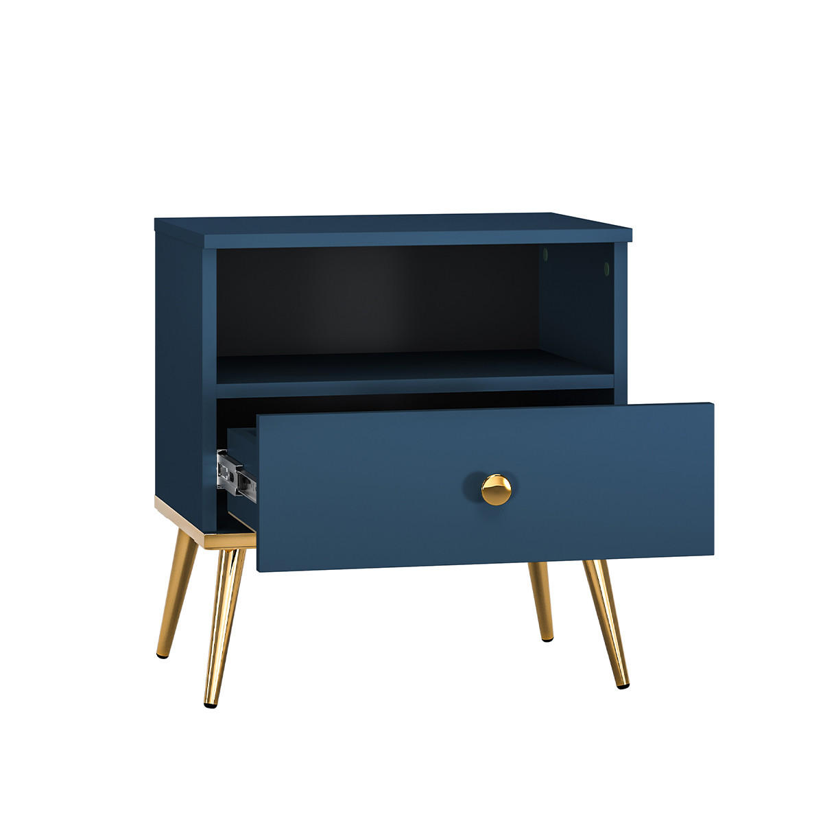 NOČNÍ STOLEK Thalia Modrá - modrá, kompozitní dřevo (50/53/34cm) - Petits-meubles