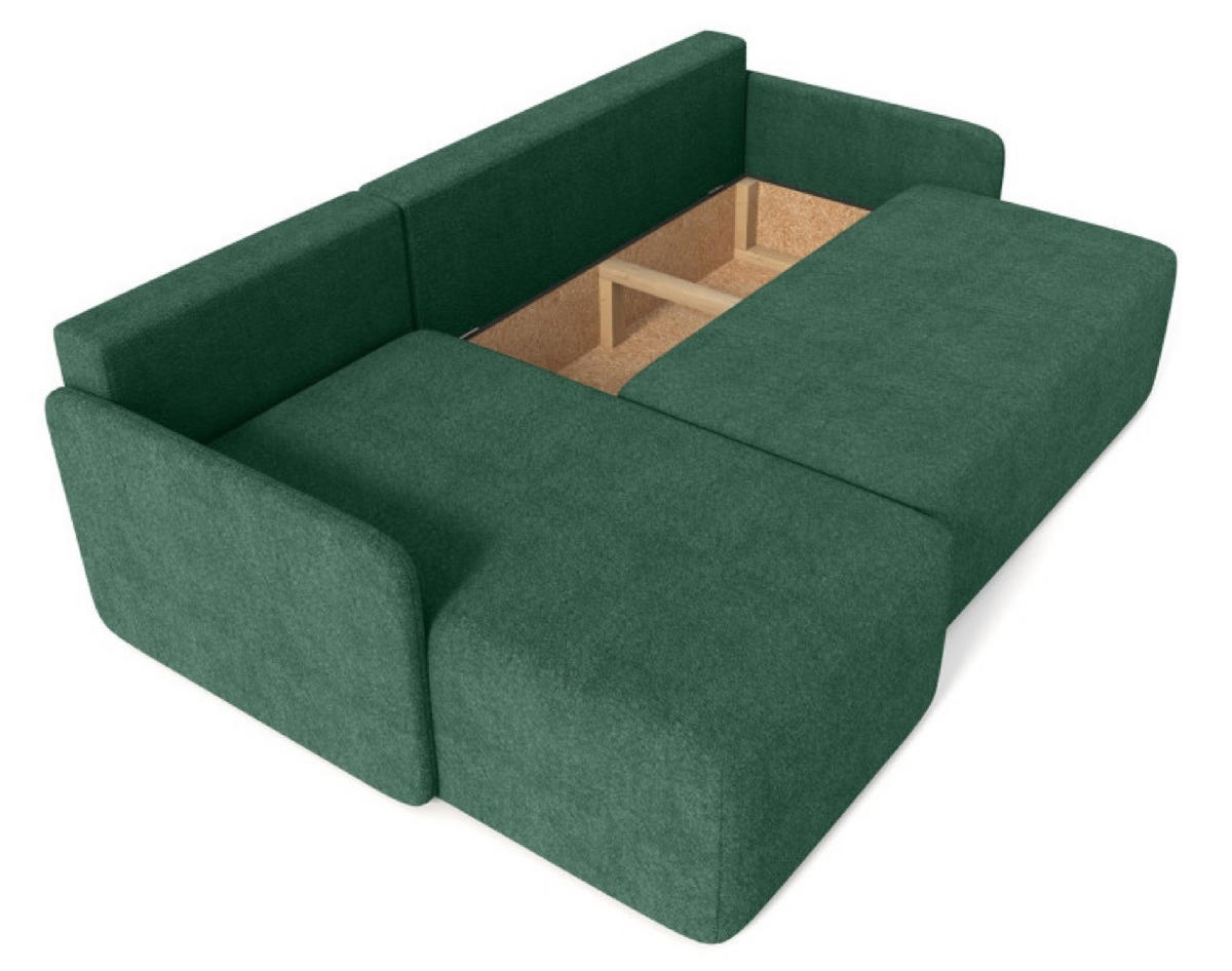 ECKSOFA Grün BLUMEN Boucle Universal - Grün, Textil (212/142cm) - Sepro Meble