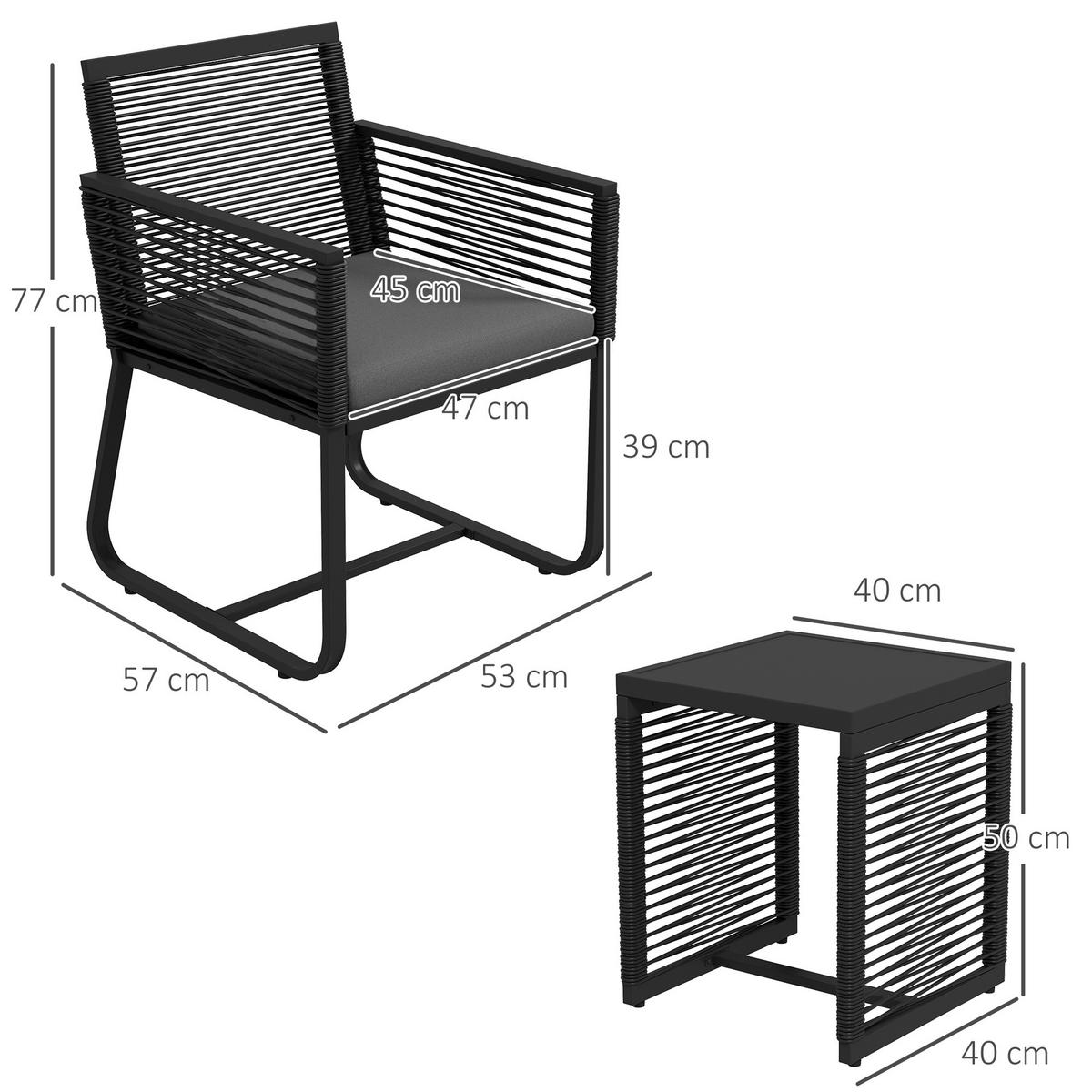 RATTAN-STUHL Schwarz 57.0/53.0/77.0cm - Schwarz, Kunststoff (53/77/57cm)