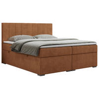 BOXBETT LOPE 120/200 - Orange Strukture - H3 - Orange, Holz/Textil (120/200cm)