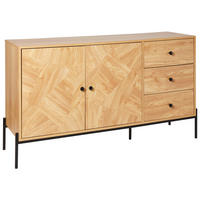 SIDEBOARD se 2 dveřmi Hnědý Arizona - hnědá, kompozitní dřevo (140/80/40cm) - Beliani