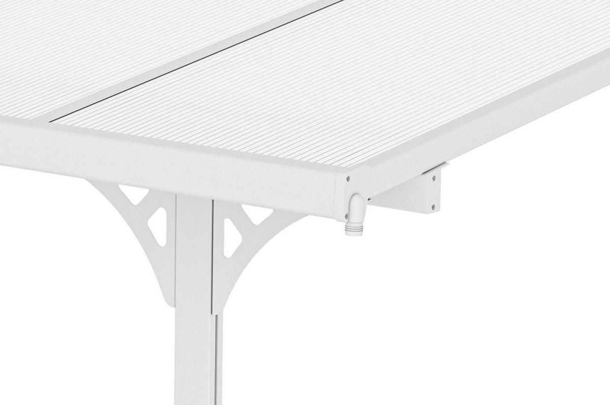 PERGOLA / CARPORT Kleo Weiß 4m x 3m - Weiß, Metall (374/270/300cm) - Cazeboo
