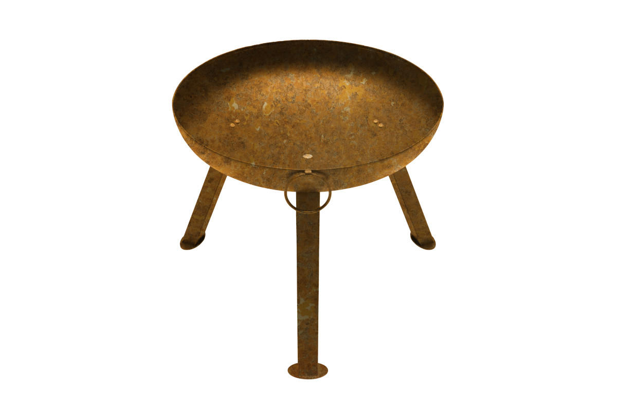 FEUERSCHALE BOMBE Corten Ø 48 cm 8 kg Rostoptik aus Cortenstahl 2,5 mm - Kupferfarben, Metall (48/30/48cm) - The Favilla