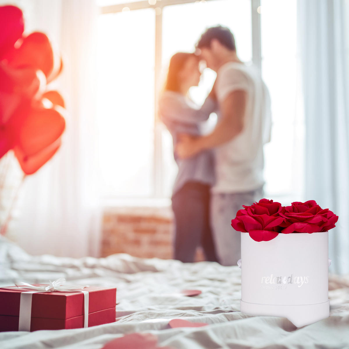 ROSENBOX - Multicolor, Papier/Kunststoff (13/14/13cm) - Relaxdays