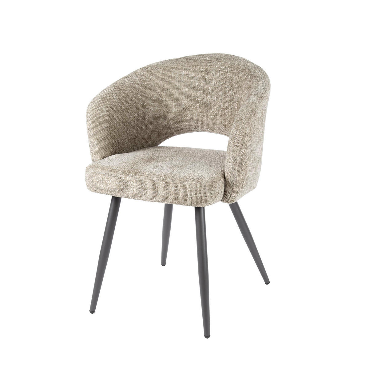 ESSZIMMERSTUHL Salon Beige 56/58/63 cm 2er-Set - Beige, Textil (58/63/56cm) - Hoyz Collection