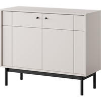 SIDEBOARD Cypressa 2T Beige 104/83/39 cm – mit Beinen auf Gestell - Beige/Schwarz, Holzwerkstoff (104/83/39cm) - AX Living
