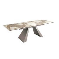 ESSTISCH Weiß Taupe Grau 180/90/76 cm - Goldfarben/Weiß, Stein (90/180/76cm) - ANGEL CERDA