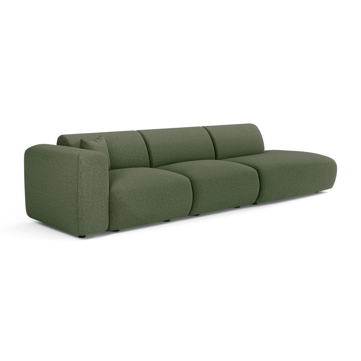 SOFA 5-Sitzer Rastergewebe Olivgrün 310cm - Olivgrün/Grün, Textil (310/73/96cm) - Sia Home