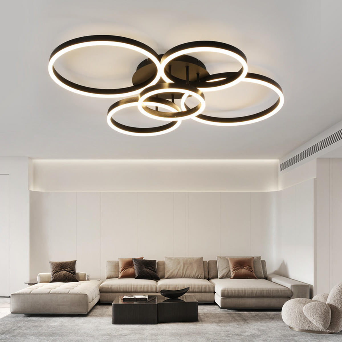 LED-DECKENLEUCHTE Lenci 75/94/15.5cm - Goldfarben, Metall (94/75/15.5cm) - Nettlife