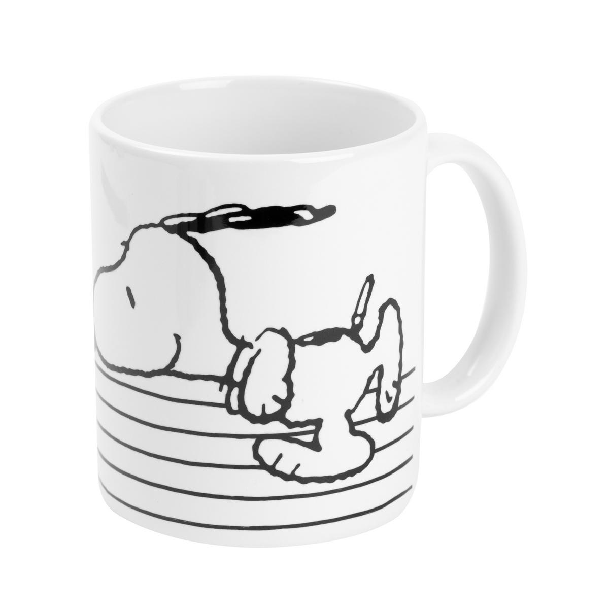 KAFFEEBECHER The Peanuts Snoopy Kaffee? Bin gleich da! Weiß 320 ml - Weiß, Keramik (0.32L) - United Labels