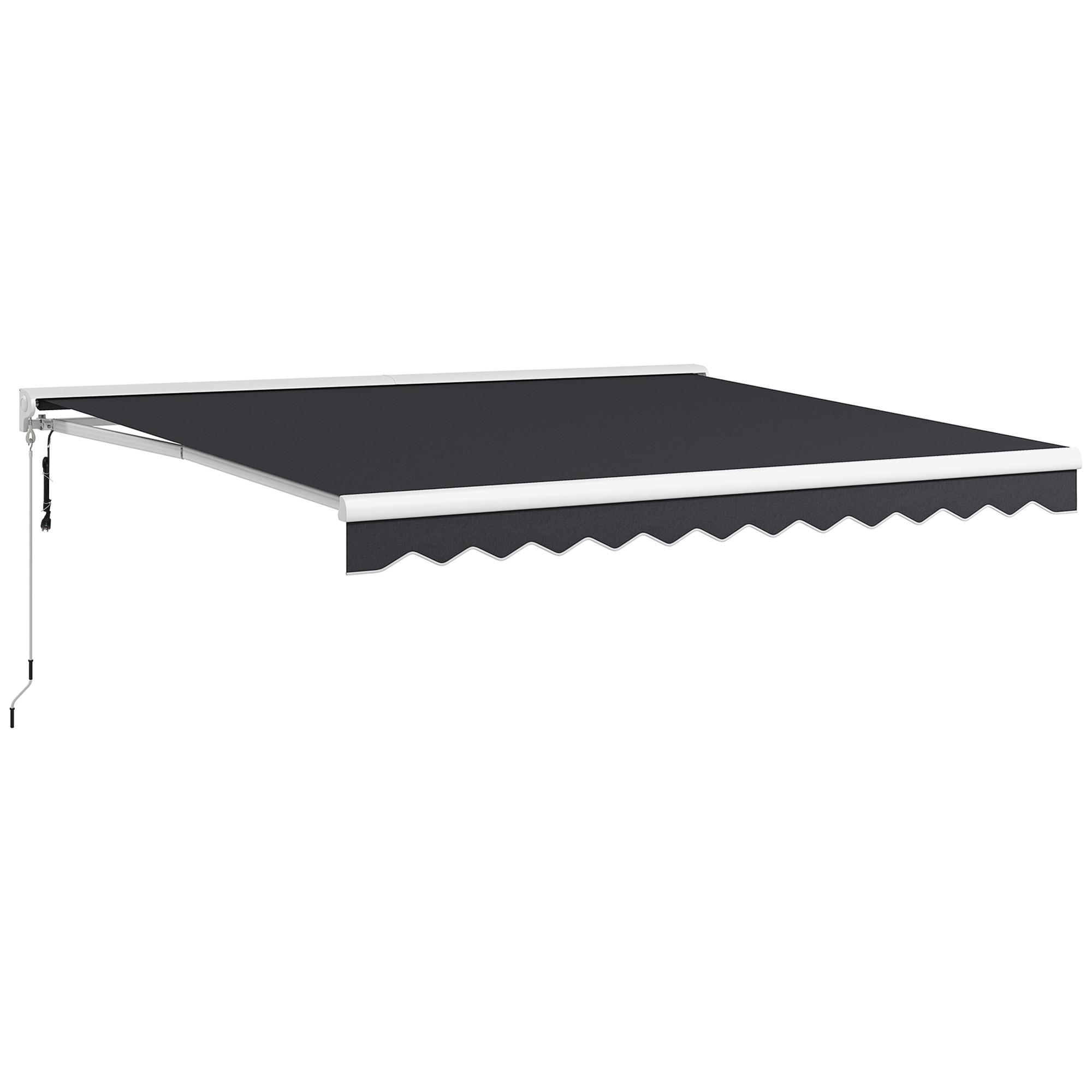 MARKÝZA, šedá, hliník, polyester - šedá, kov (300/150/395cm) - Outsunny