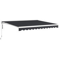 MARKÝZA, šedá, hliník, polyester - šedá, kov (300/150/395cm) - Outsunny