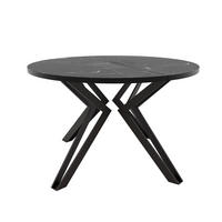 ESSTISCH ausziehbar aus MDF, Schwarz - Schwarz, Holzwerkstoff (120/120/76cm) - Idohome
