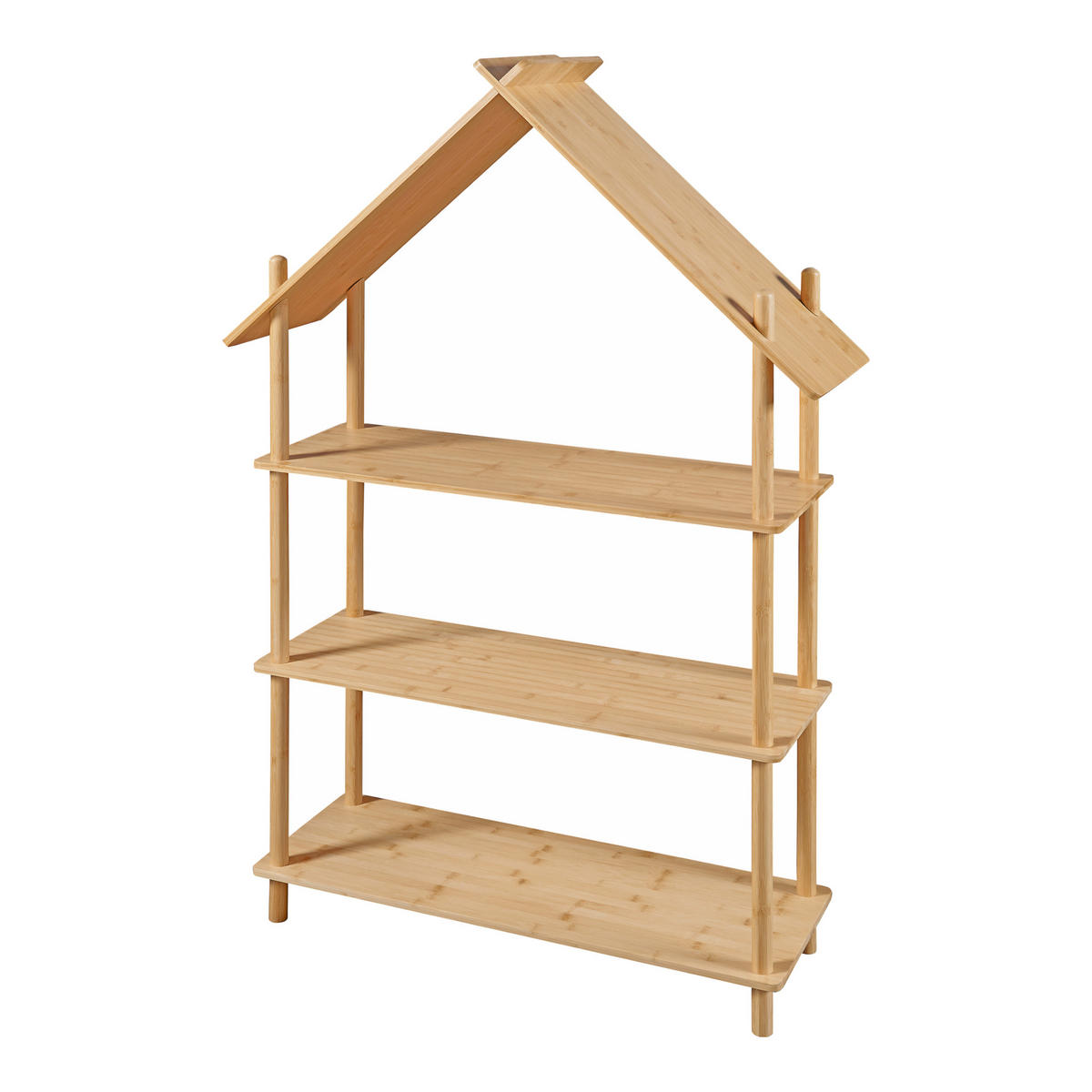 KINDERREGAL Hamarøy - Naturfarben, Naturmaterialien (90/137/30cm) - [en.casa]