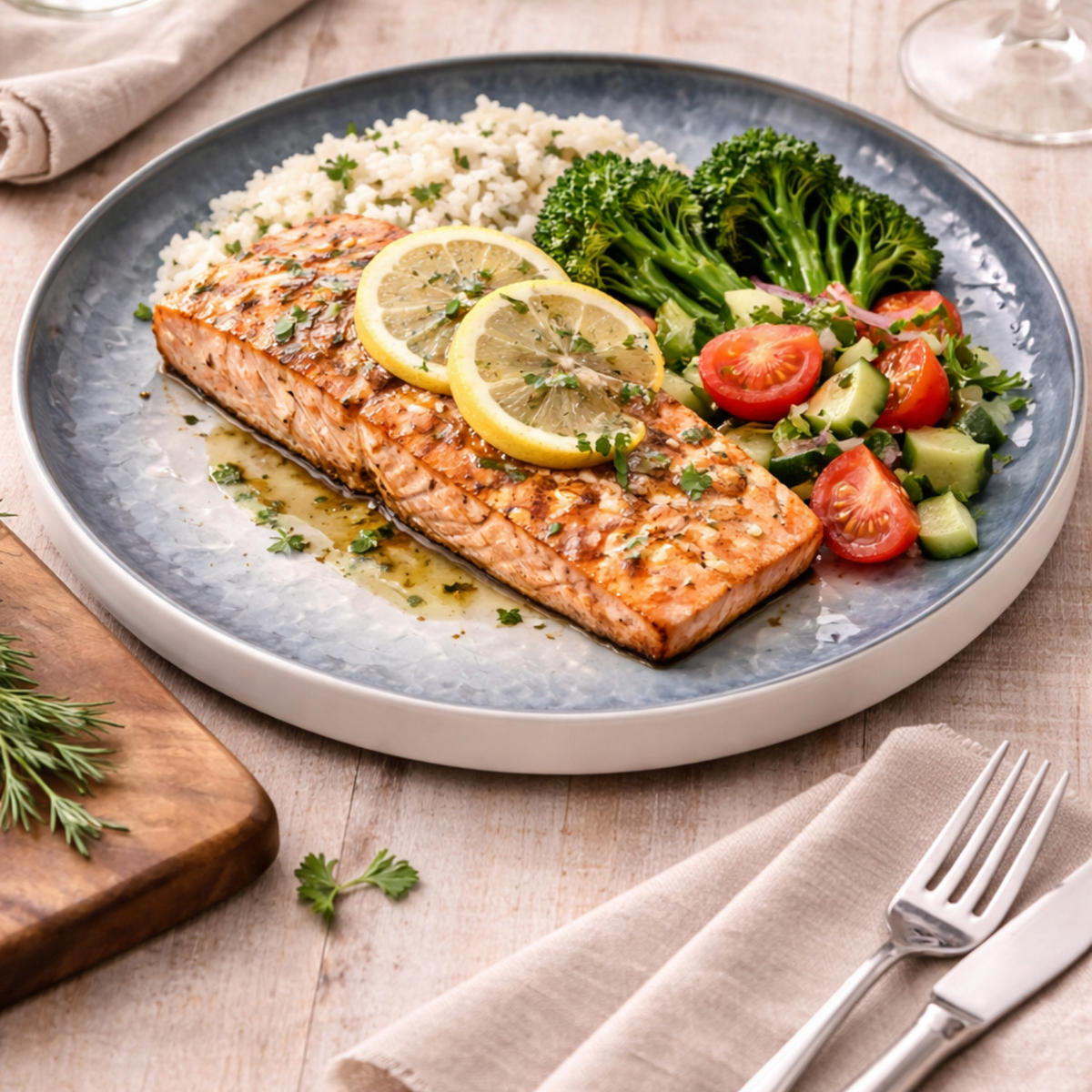 SPEISETELLER 6er-Set Keramik Blau Grau 25,5 cm - Weiß Hochglanz/Hellgrau, Keramik (25.5/2/25.5cm) - Quality Elegance