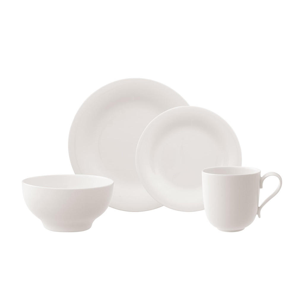 KOMBI-SET New Cottage Basic weiß 4er Set - Weiß, Keramik (1/1/1cm) - Villeroy & Boch