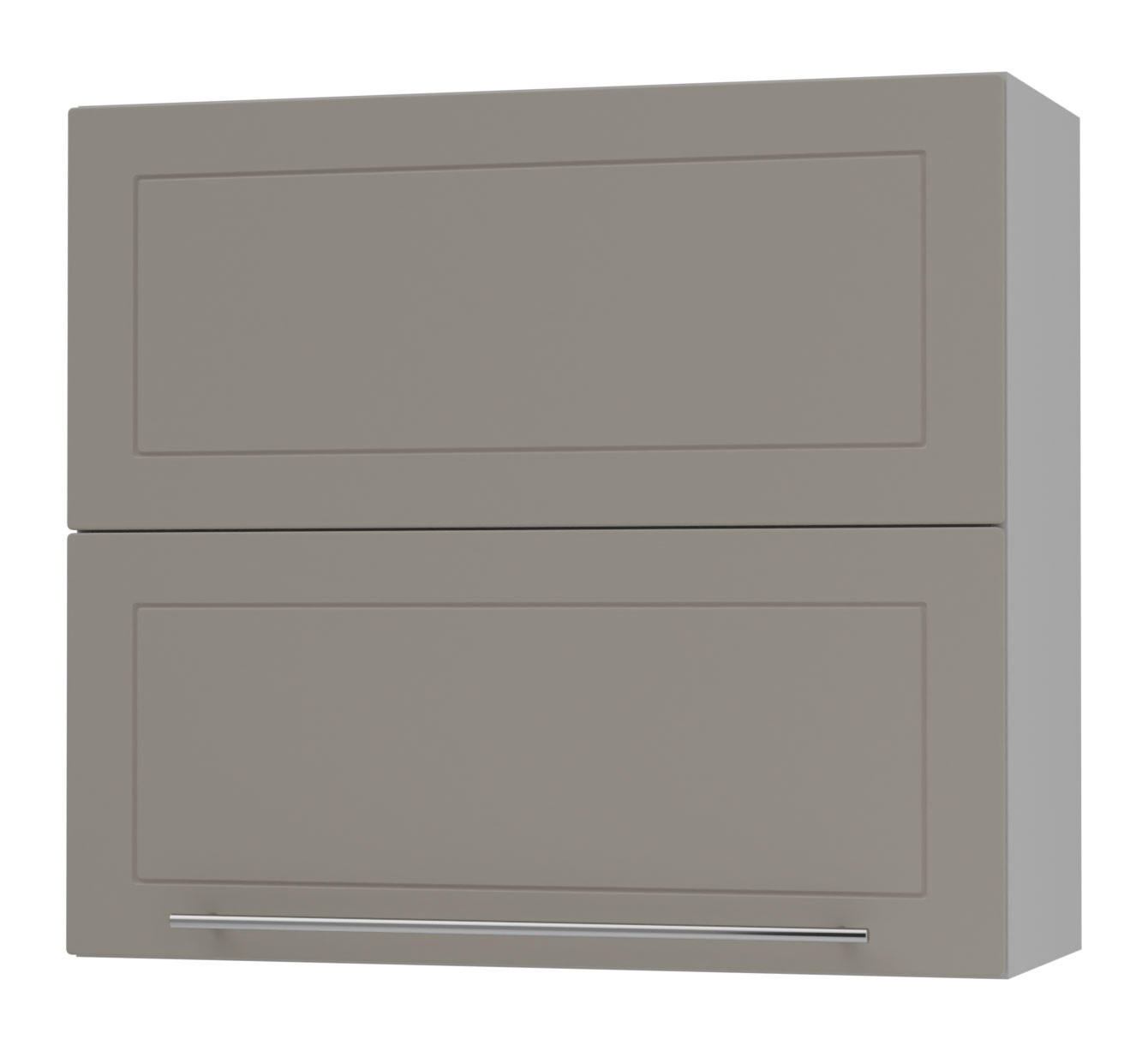 KÜCHENHÄNGESCHRANK Kvantum W8B/80 Beige Matt / Grau Matt 80 / 32,5 / 72cm - Beige/Grau, Holz/Holzwerkstoff (80/72/32.5cm) - Feldmann-Wohnen