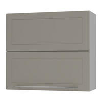 KÜCHENHÄNGESCHRANK Kvantum W8B/80 Beige Matt / Grau Matt 80 / 32,5 / 72cm - Beige/Grau, Holz/Holzwerkstoff (80/72/32.5cm) - Feldmann-Wohnen
