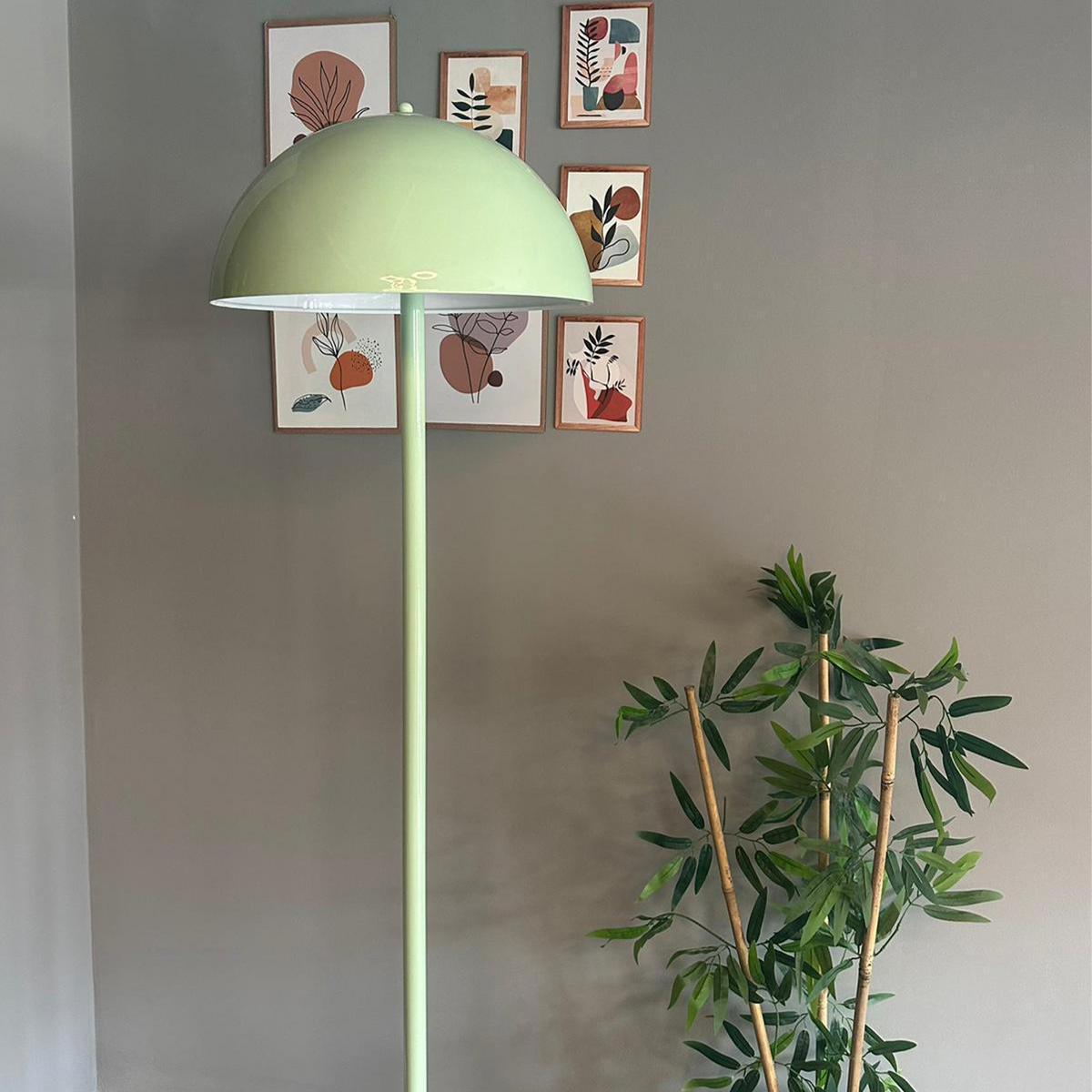 STEHLEUCHTE Gelora 170 Cm - Mintgrün, Metall (37/37/170cm) - Bamyum