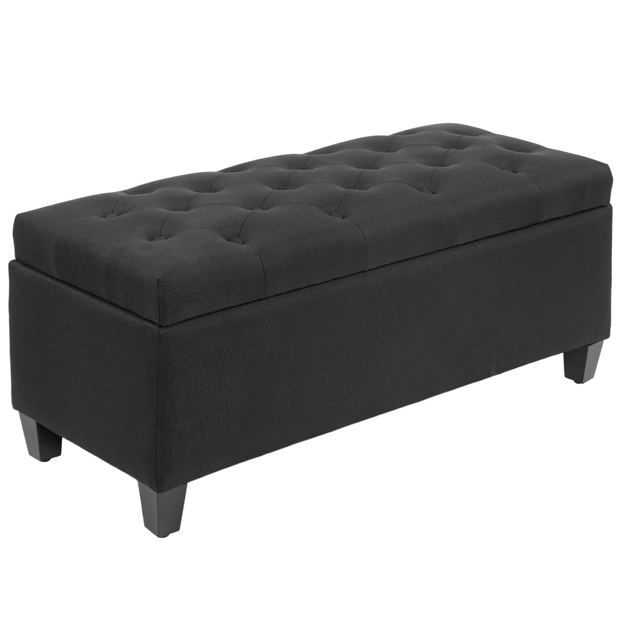 SITZBANK Polsterbank - Schwarz, Kunststoff (40/44/100cm) - HOMCOM