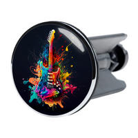 WASCHBECKENSTÖPSEL Guitar - Multicolor/Schwarz, Kunststoff/Metall (4/7/7cm) - Sanilo