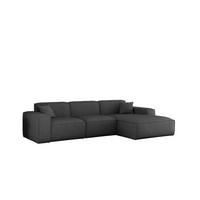 ECKSOFA Celes Premium In Artico - Anthrazit, Holzwerkstoff/Textil (266/165cm) - Fun Möbel