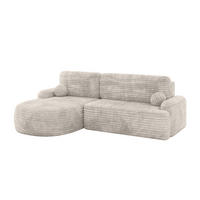 ECKSOFA mit Schlaffunktion und Bettkasten LIRA-L - 264x172x89 Creme - Creme, Holzwerkstoff/Textil (264/172cm) - ALTDECOR