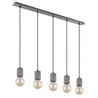 HÄNGELEUCHTE Silber Gemustert Höhenverstellbar - Silberfarben, Metall (115/10/120cm) - Globo Lighting